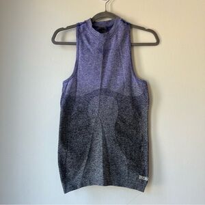 Gymshark Ombre Seamless Tank Top Women’s Small Gray Purple Sleeveless Workout
